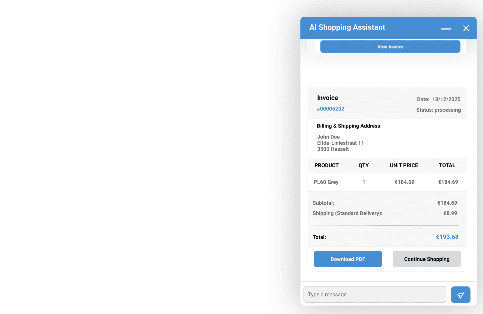 MCP Invoice